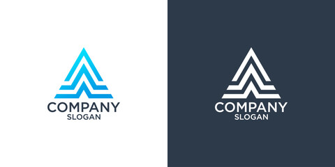 collection of letter A abstract monogram logo design vector