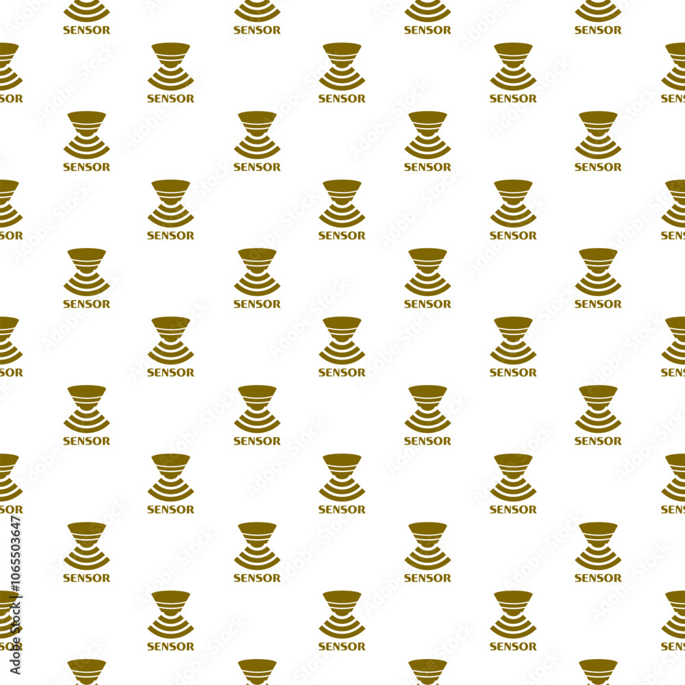 Poster motion sensor icon seamless pattern isolated on white background