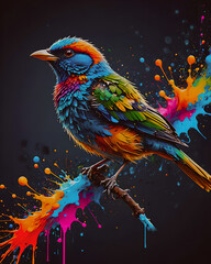 Colourful Bird Art