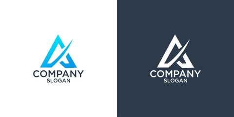 collection of letter A abstract monogram logo design vector