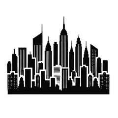 Obraz premium City Skyline Silhouette