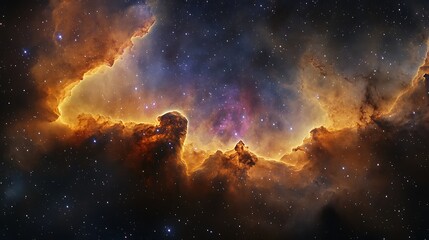 Obraz premium Explore the stunning beauty of cosmic nebulae in space