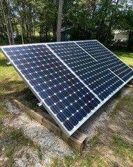 Solar panels installed outdoors for renewable energy generation.
