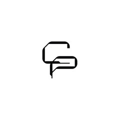 CP monogram logo design letter text name symbol monochrome logotype alphabet character simple logo