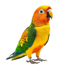 Obraz premium Tropical parrot bird isolated transparent background