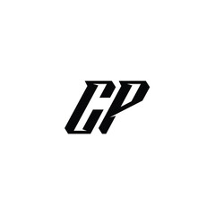 CP monogram logo design letter text name symbol monochrome logotype alphabet character simple logo