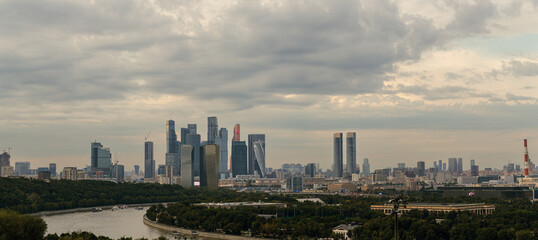 Moscow City Business Center, a panorama of the capital's skyscrapers