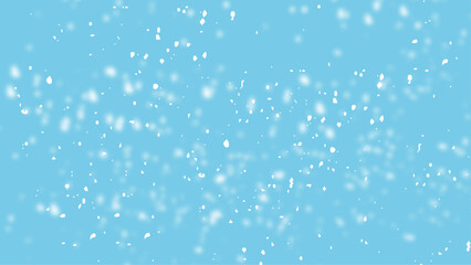  Realistic shining snowfall falling snow overlay background vector. Winter simple Christmas blue background with snow.