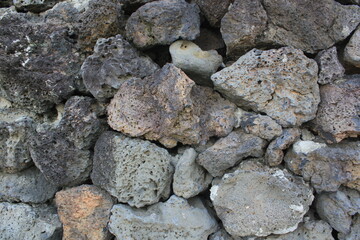 Porous rocks along the coast of Korea