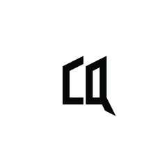 CQ monogram logo design letter text name symbol monochrome logotype alphabet character simple logo