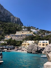 Colorful Coastal Resort in Capri with Turquoise Mediterranean Waters