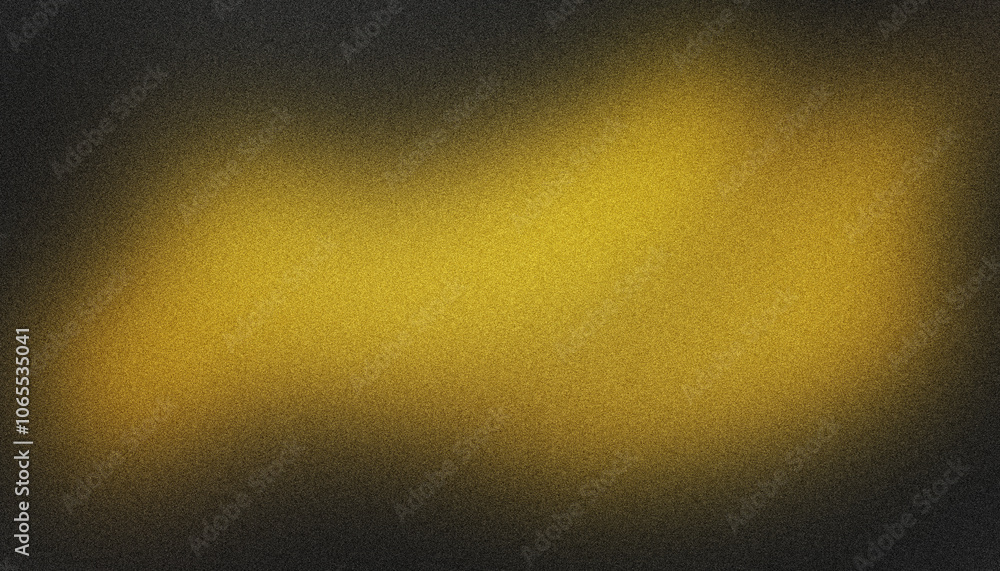 Poster dynamic and visually captivating gold and black gradient background with grainy texture