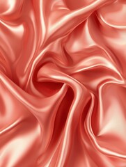 Obraz premium Elegant Satin Texture in Warm Coral Color
