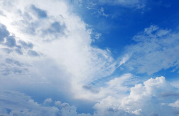 clouds and blue sky the weather is very clear