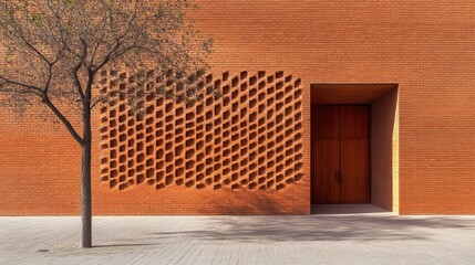 Bricks arranged neatly on an exterior wall, with mortar applied evenly, creating a uniform and classic look on the building's facade.