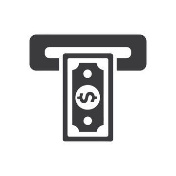 atm machine money withdrawal icon clip art preview