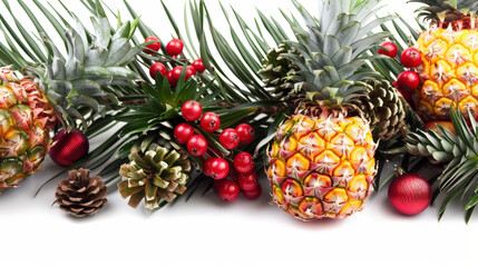 Fototapeta premium christmas tree with pineapples