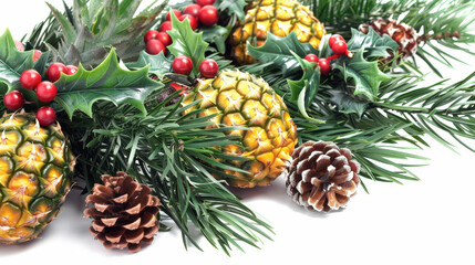 Obraz premium christmas tree with pineapples
