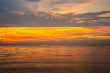 Fototapeta premium Floating buoy in the middle of the sea