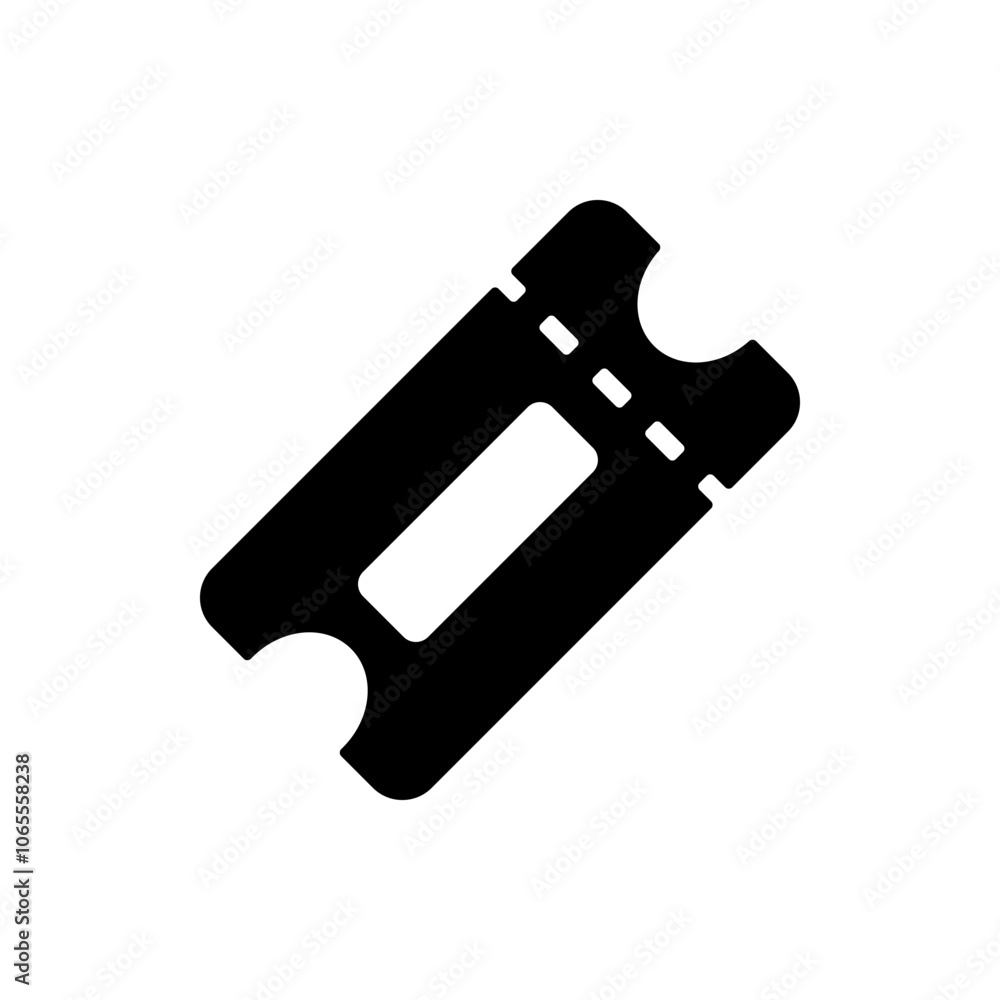 Poster ticket simple icon vector. flat design. white background