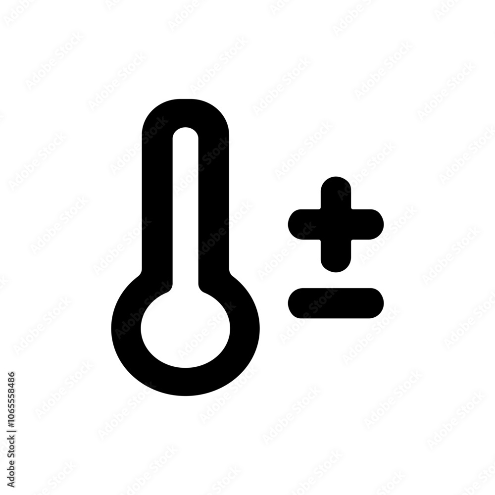 Poster thermometer temperature simple icon. flat design. white background