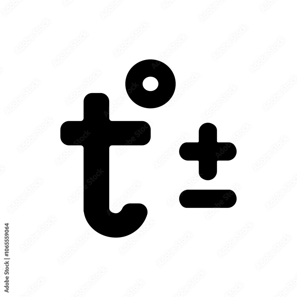 Poster temperature simple icon vector. flat design. white background