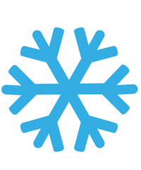 Snowflake winter clip art design on plain white transparent isolated background for card, shirt, hoodie, sweatshirt, apparel, card, tag, mug, icon, poster or badge