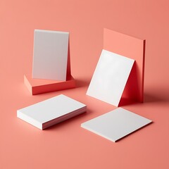 Naklejka premium Minimal business card mockup with modern color background