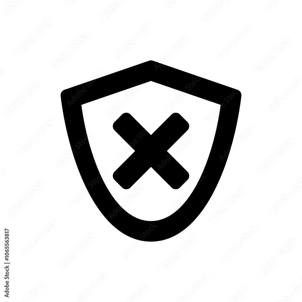 Poster security simple icon vector. flat design. white background
