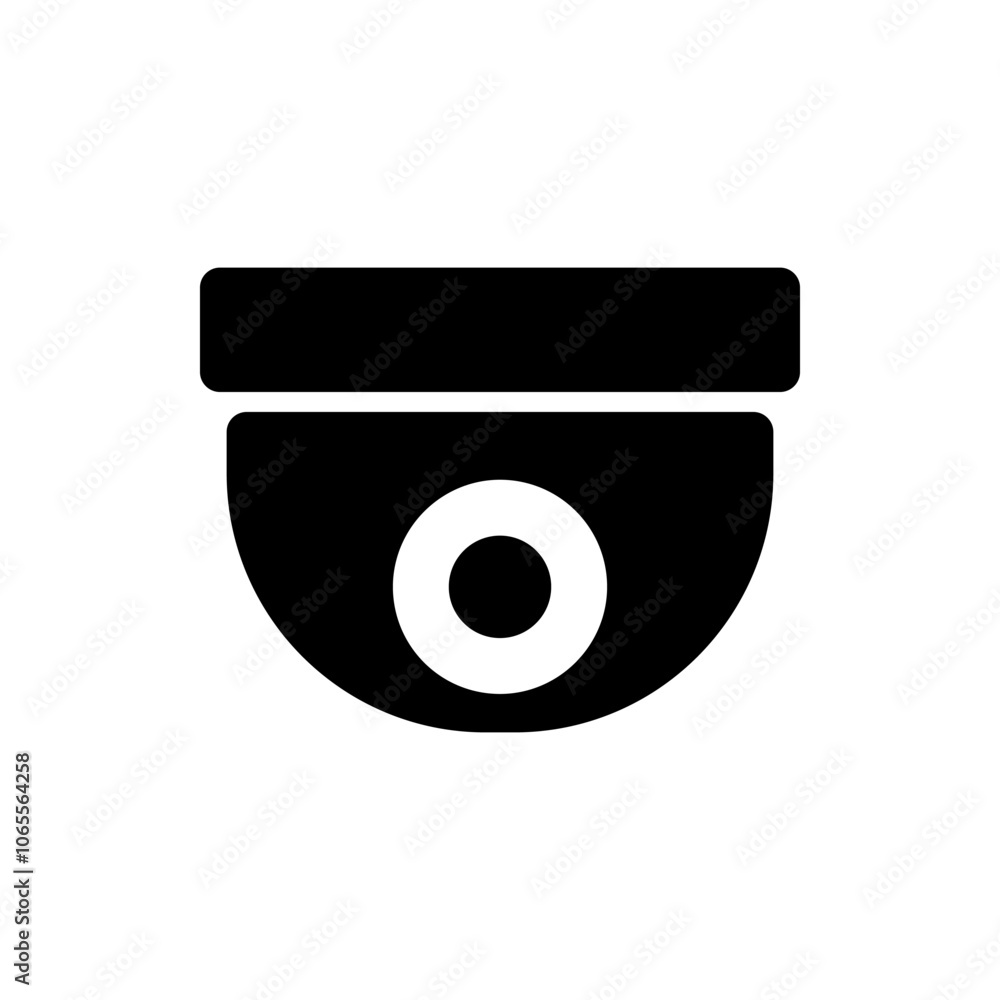 Poster security cam simple icon. flat design. white background