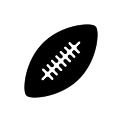 Rugby ball simple icon. Flat design. White background