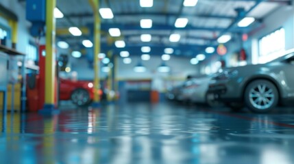 Obraz premium Car Repair Shop Interior: A Glimpse into Automotive Service