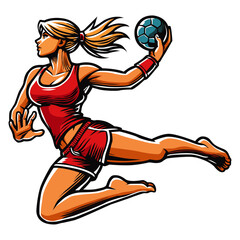 Joueuse de beach handball 