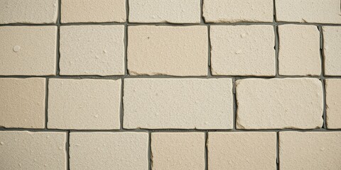 Obraz premium A close-up view of a tiled wall, the textured surface of the tiles offering a subtle variation in color, creating an interesting visual texture