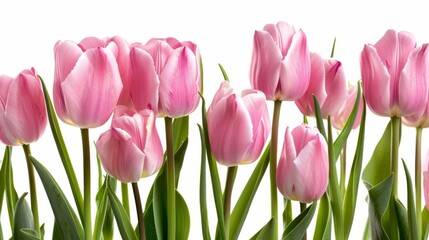 Fototapeta premium Pink Tulip Bouquet: A Delicate Floral Arrangement