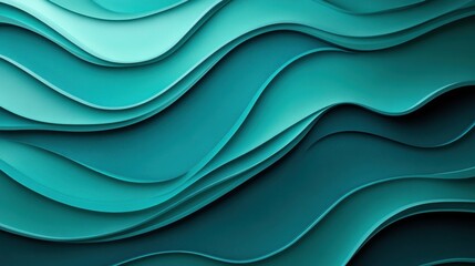Obraz premium Abstract wave patterns of concentric circles, using oceanic colors: teal, turquoise, and deep navy, with fluid motion. 