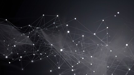 Obraz premium Dynamic Technology Network Background in Grey