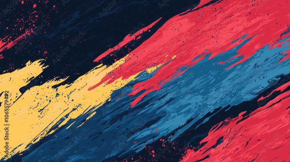 Poster explore the vibrant world of abstract artwork with bold colors and dynamic patterns