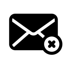 Message Not Send Glyph Icon. Single icon, glyph vector icon