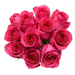 Fototapeta premium pink roses bouquet isolated on white background