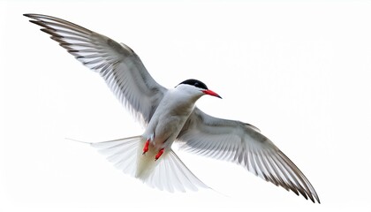 Obraz premium Arctic tern bird fly full body isolate on White background PNG