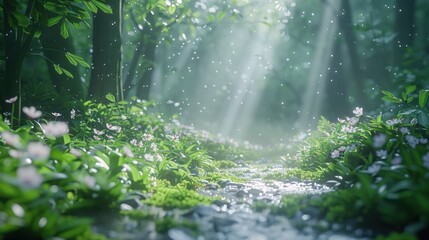 Fototapeta premium Enchanted Forest Stream