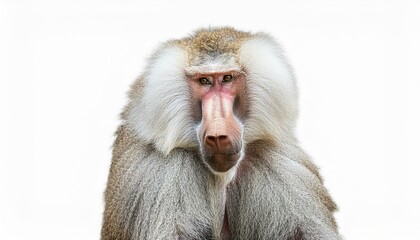 Obraz premium Baboon full body isolate on White background PNG