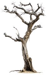 Fototapeta premium PNG A dried tree isolated wood dead.
