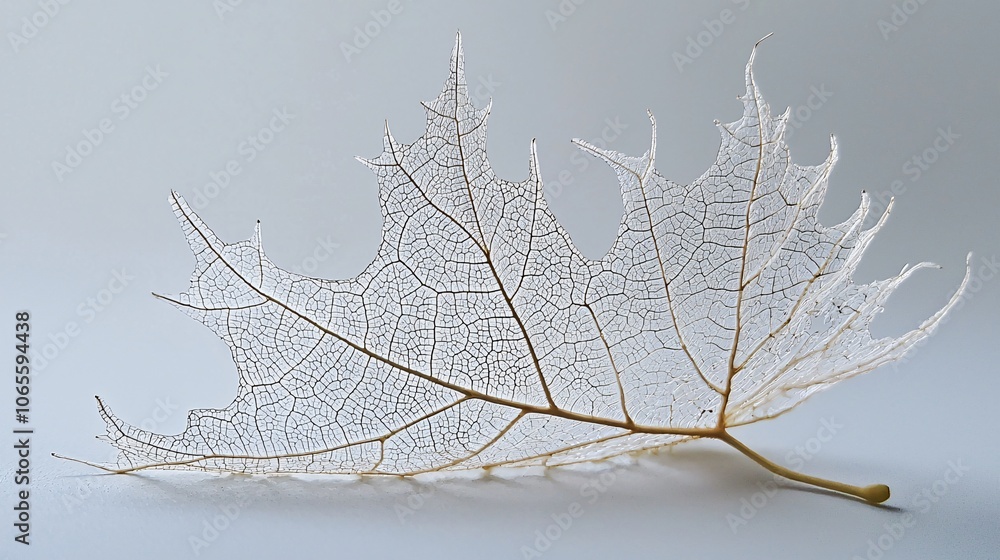 Poster capture the intricate details of a single leaf in a stunning macro shot to appreciate nature's beaut