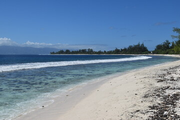 The stunning beaches and green lush landscapes on Moorea Island in French Polynesia, South Pacific 