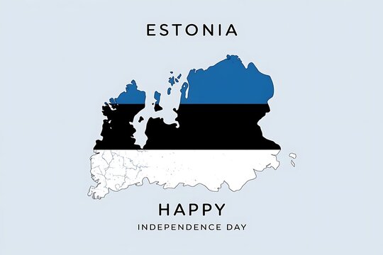 Estonia Independence Day Celebration in Bold and Patriotic Design Style - Powered by Adobe