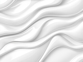Obraz premium Abstract white waves creating a smooth, glossy surface texture.