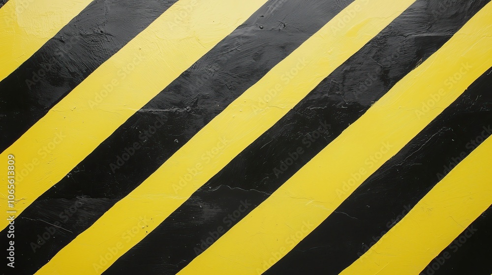 Aufkleber abstract black and yellow diagonal striped pattern on textured surface