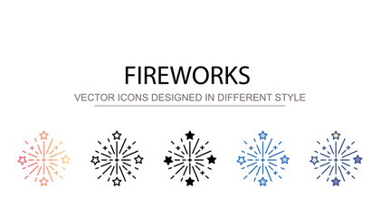 Fireworks icon design with white background stock illustration